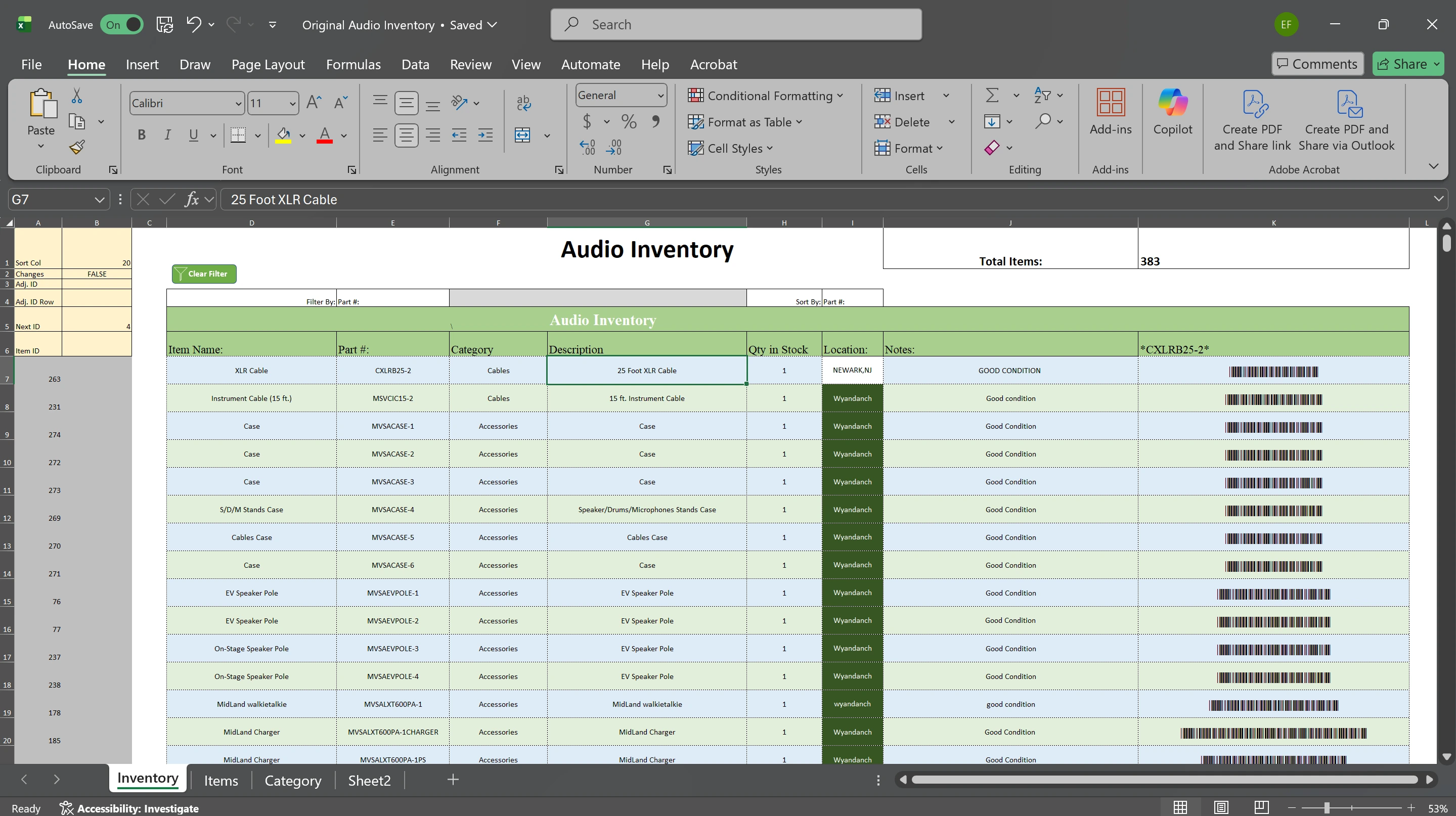 Excel VBA Inventory Management System